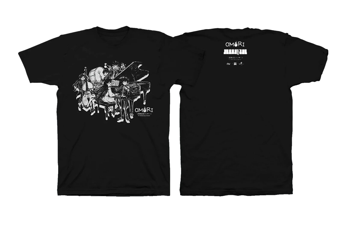 OMORI OMORI 3rd Anniversary Concert T-shirt Black fangamer OMORI OMORI 3rd Anniversary Concert T-shirt Black fangamer
