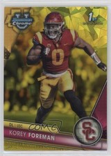2023 Bowman U Chrome Sapphire Edition Yellow 18/75 Korey Foreman #190 3hd