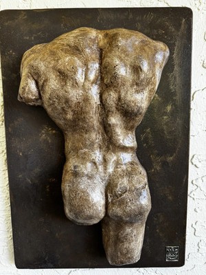 Backside Male Bronze Finish Relief Plaque Wallart Mac Design Sid Dickens Arrange