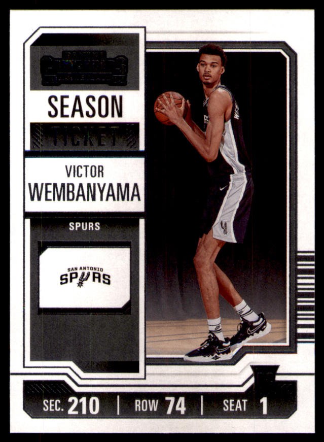 2023-24 Panini Contenders #11 Victor Wembanyama Season Ticket Retail RC