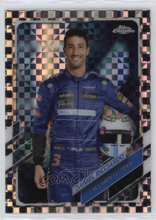 2021 Chrome Formula 1 F1 Racers Checker Flag Refractor Daniel Ricciardo #5 11vc