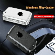Aluminium Leather Car Key Fob Case Cover Holder Shell For Volvo S60/S90/XC60/V90
