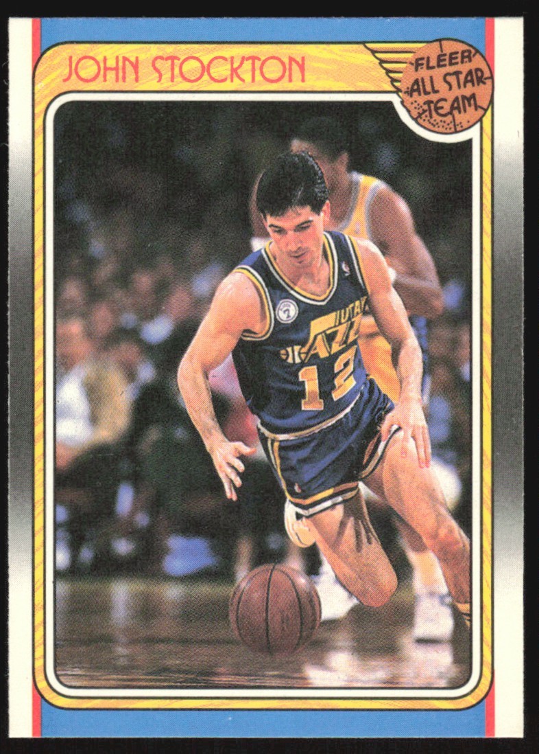 1988-89 Fleer All Star Team John Stockton #127 Utah Jazz