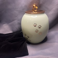 Medium Pet Urns for Dogs Ashes 5.1"L x 5.1"W x 6.7"H, Ceramics Pet Urn for Dog C