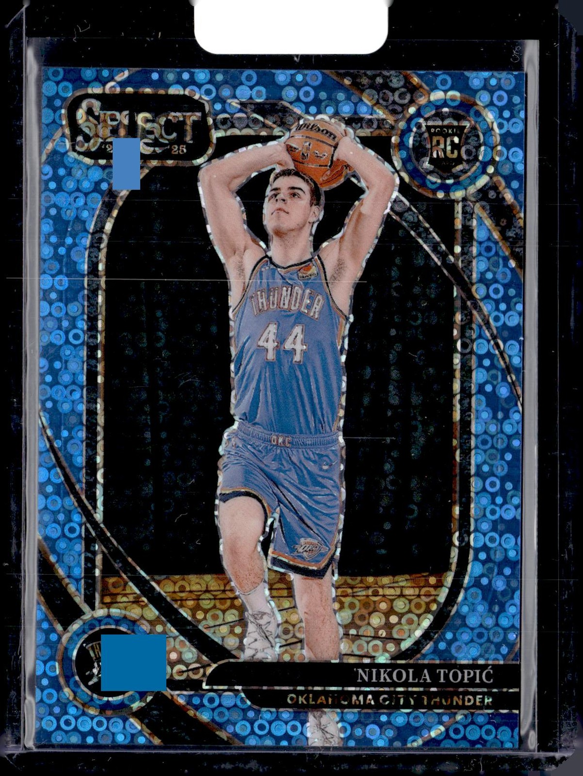 2024-25 Panini Select #286 Nikola Topic Light Blue Disco Prizm #/99