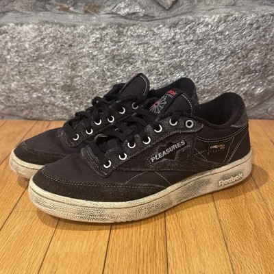 Pleasures x Reebok Club C 85 Black Chalk - Preowned Men s Size 8