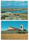 Port Augusta, Town View & Catholic Church, Australia, Two Postcards, 1980s