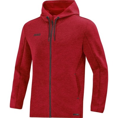 JAKO Kapuzenjacke Premium Basics rot meliert Unisex 6829 01 Hoodie Sweat Kapuze