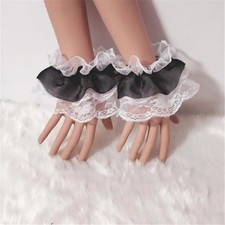 Handmade Lace Faux Sleeves Ruffled Arm Sleeves Hand Sleeves with Multilayered De
