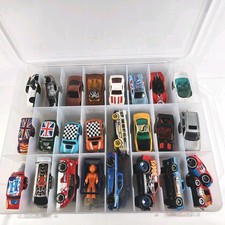 Hot Wheels Match Box Plus Brand Assorted Cars X50 Double Sided Carrying Case H 