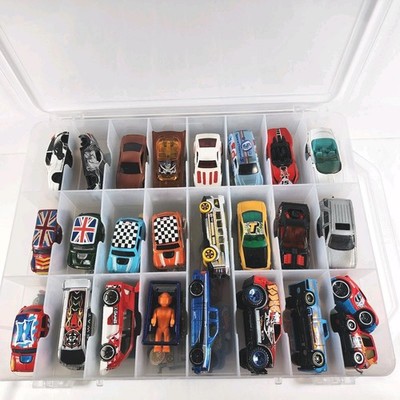 Hot Wheels Match Box Plus Brand Assorted Cars X50 Double Sided Carrying Case (H)