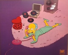 Simpsons Season 5 Episode 6 " Marge On The Lam" Original Mr. Burns Animation Cel