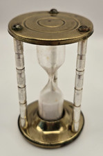 Vintage Brass Sand Timer Hourglass 3 Tall Sand Timer for Home Decor