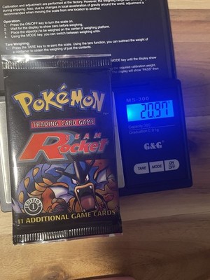  20.97g Heavy? Wizards of the Coast Pokemon 1st Edition Team Rocket Booster Pack