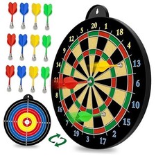 Magnetic Dart Board - 12pcs Magnetic Darts - Excellent Indoor Game and Yellow