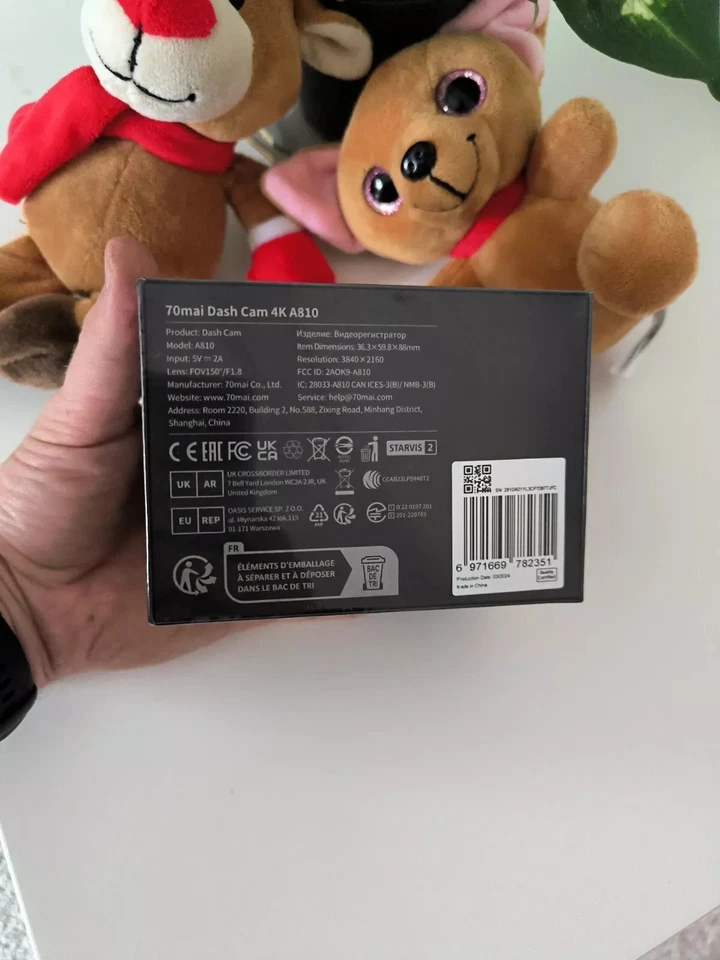 70 Mai Dash Cam A810 4K DVR sigillato GPS il miglior videoregistratore - Immagine 3 di 4