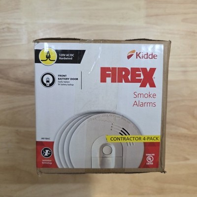 4 PACK KIDDE i4618AC Firex Hardwired Smoke Detector With Battery Backup