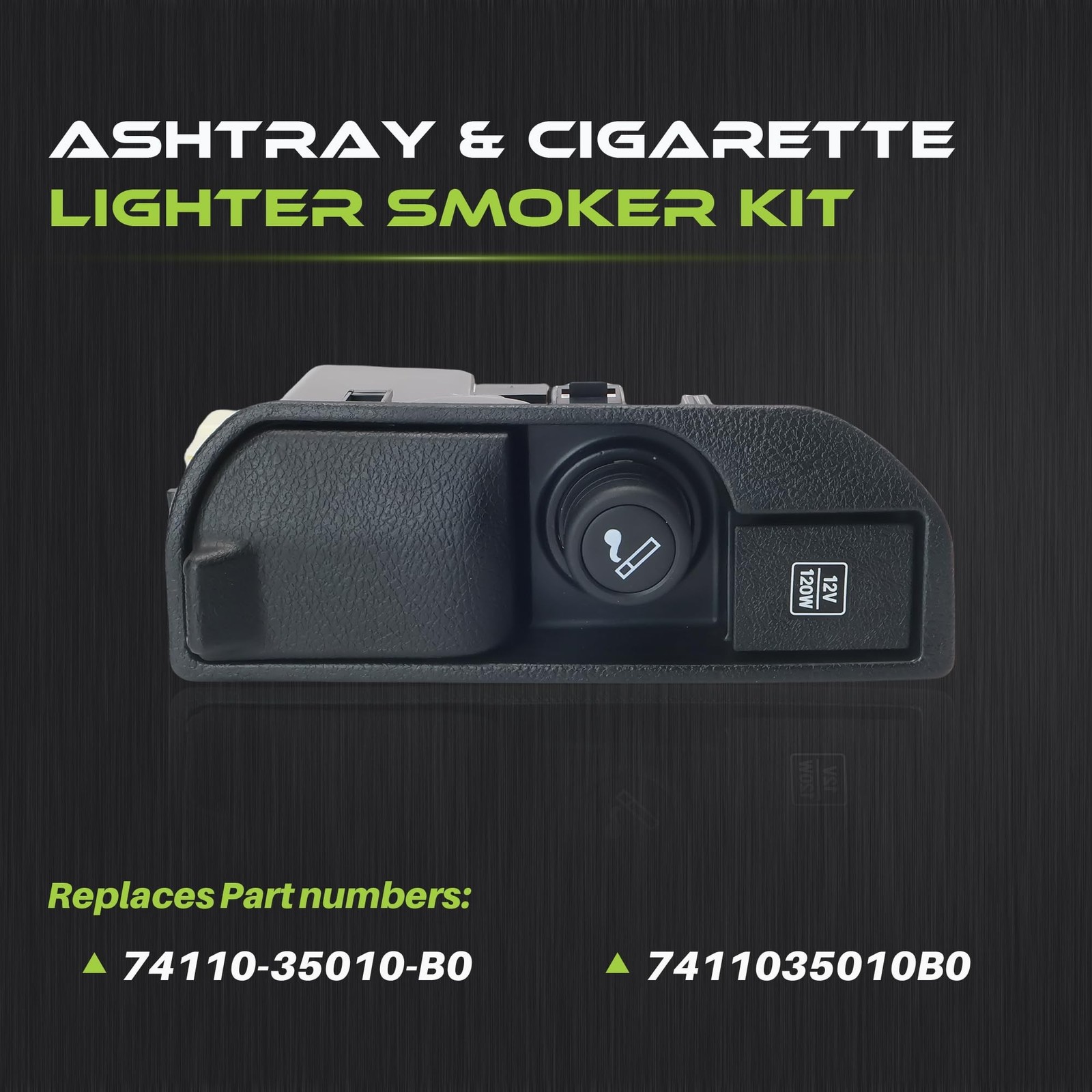 74110-35010-B0 Ashtray & Cigarette Lighter Smoker Kit Center Console Compatib...