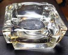 Cigarette Ashtray, 1950s Hand Blown Glass, RARE, art Piece Cigar Ash Tray Cig