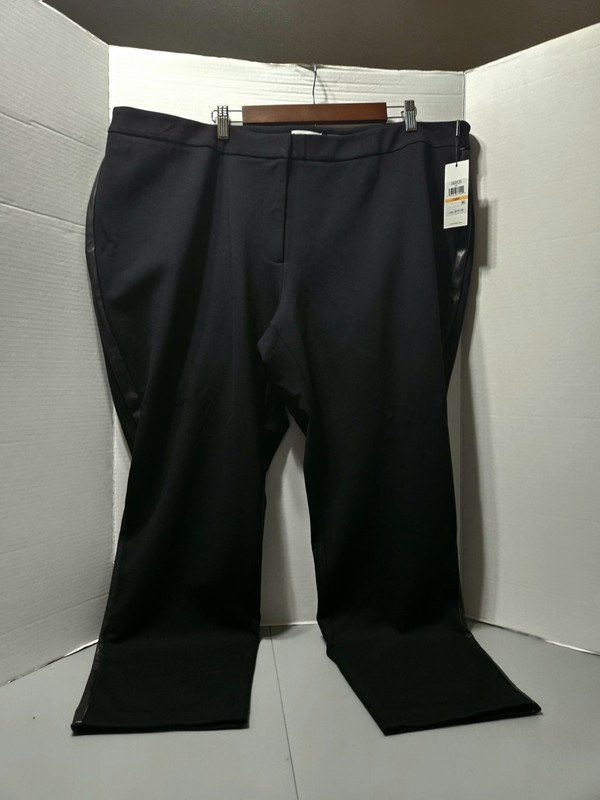 Calvin Klein Size 24W Pants Black New With Tag