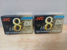 JVC HI8 Metal 8mm Video Cassettes 2 120 HMP NTSC High Resolution  Pure Color