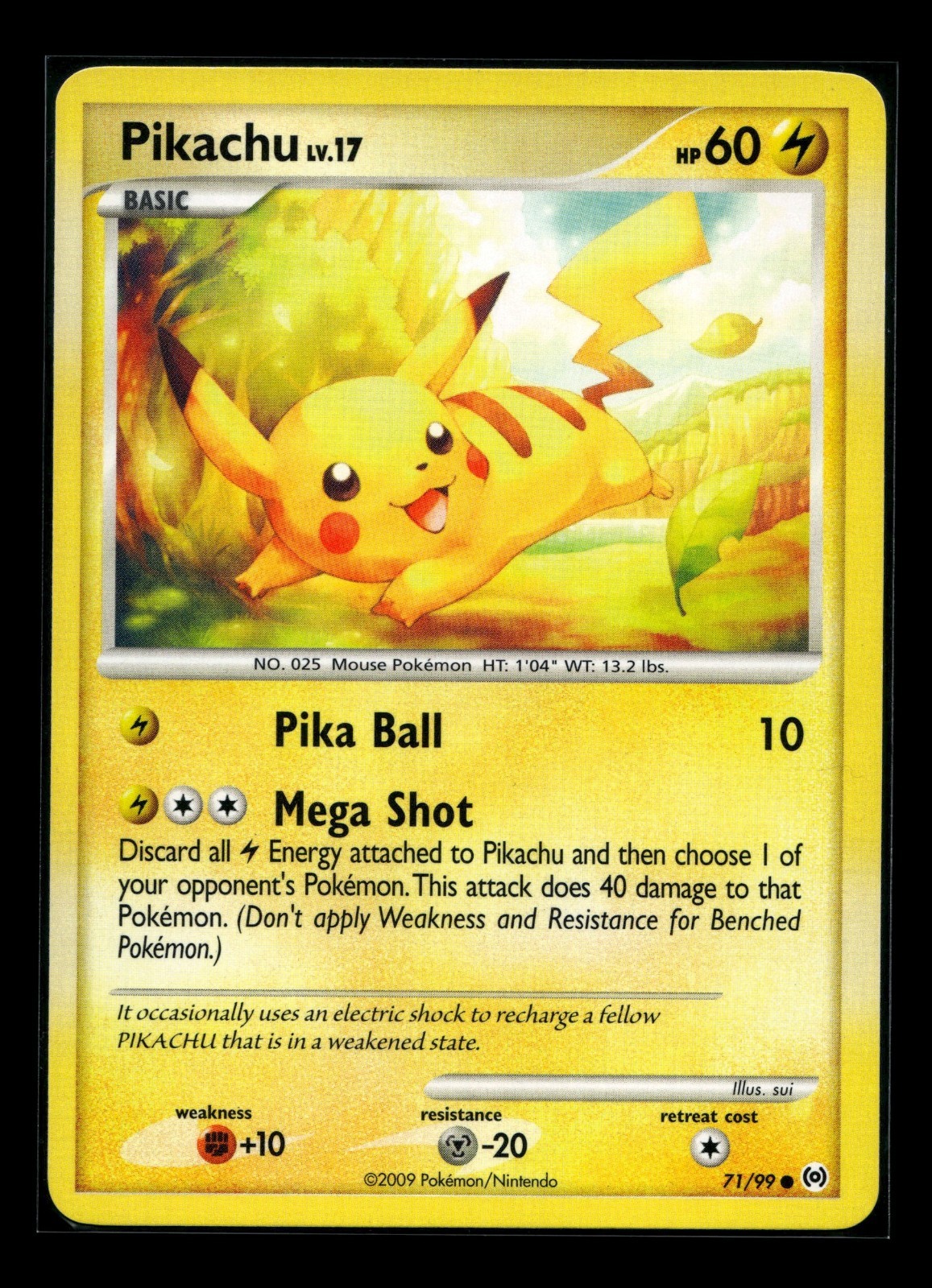 Pokemon TCG Pikachu Lv. 17 AR 71/99 Common Platin Arceus 2010 Englisch Near Mint