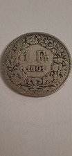 Swiss 1901  One  Franc  Coin