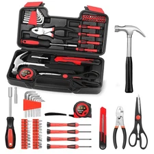 Household Tool Set 39-Piece All Purpose Hand Tool Kit with Toolbox Storage Case