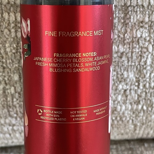 Bath & Body Works Japanese Cherry Blossom Fine Fragrance Mist Full Size 8 oz New - Picture 5 of 6