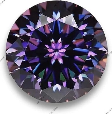 Purple Diamond 2 Carat+ Round Brilliant Cut   Royal Fire & Luxury Sparkle