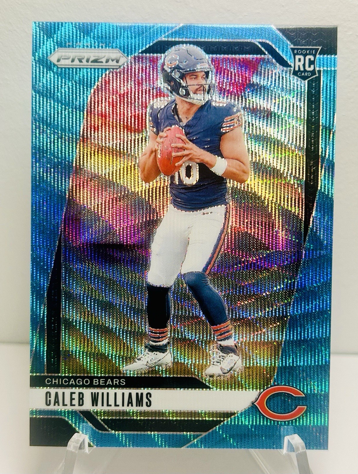 2024 Caleb Williams Panini Prizm #301 Blue Wave /230 Rookie Chicago Bears RC