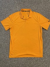 Nike Golf Polo Shirt Mens L Orange Dri-FIT Victory Solid Performance Stretch