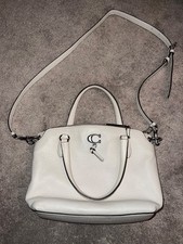 Coach 1317 Remi Crossbody Satchel; White; Pebbled Leather