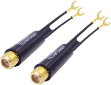 Fancasee 2-Pack Gold Plated 75 Ohm to 300 Ohm UHF/VHF/FM Matching Transformer