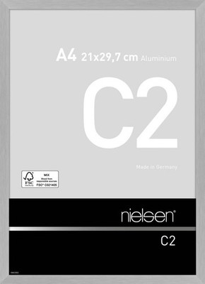 Nielsen Alurahmen C2 21x29,7 cm struktur silber matt