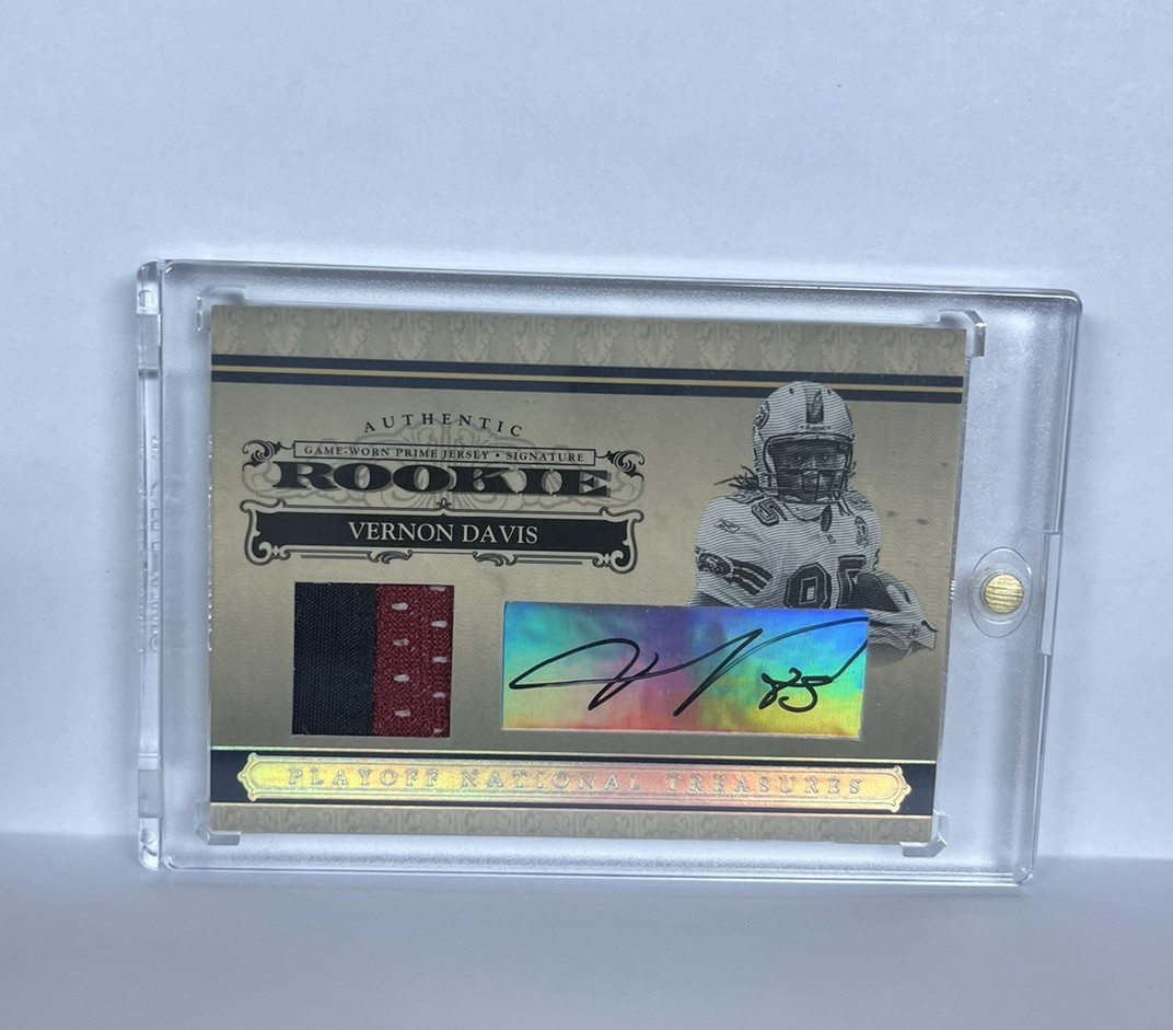 Vernon Davis Playoff National Treasures #137 Rookie Signature