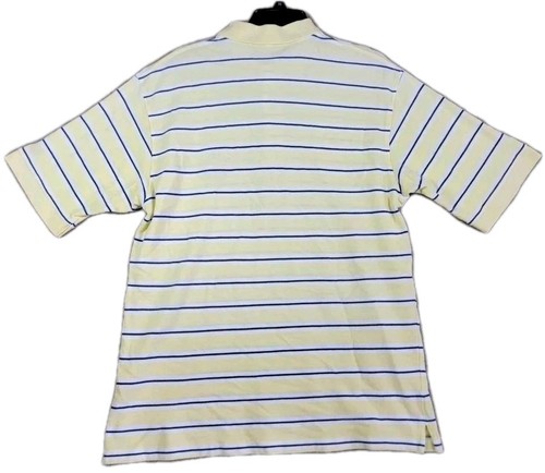 Lyle & Scott Golf Polo Shirt Yellow Blue striped St Andrew's Golf Old Course - Picture 2 of 6
