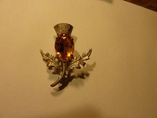 SCOTLAND-SOLID SILVER- THISTLE PIN