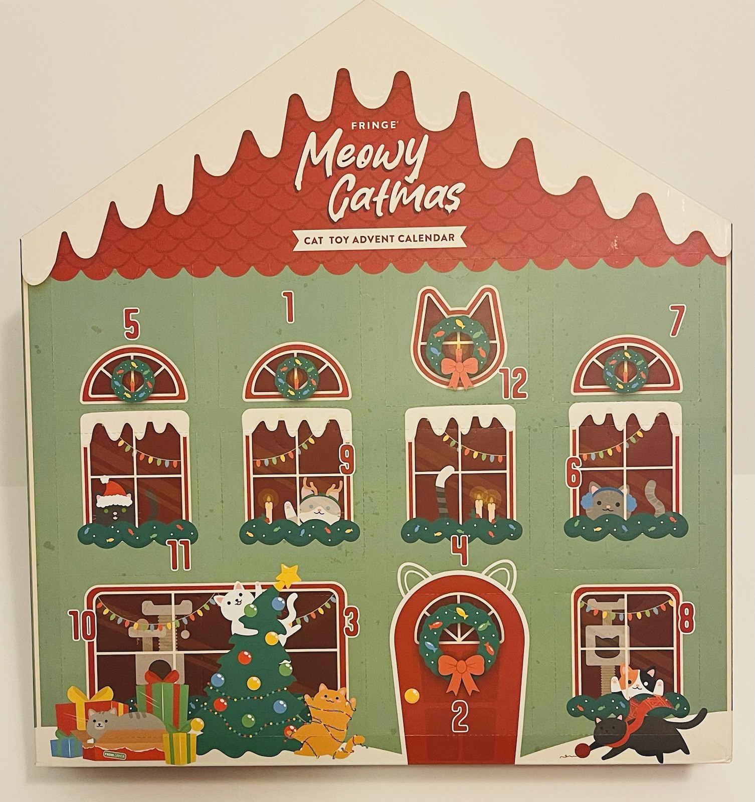 NEW Fringe Christmas Meowy Catmas Cat Toy Advent Calendar 12 Days Holiday Catnip