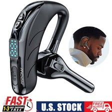 Trucker Wireless Headset Bluetooth 5.2 Earpiece Dual Mic Earbud Noise Cancelling
