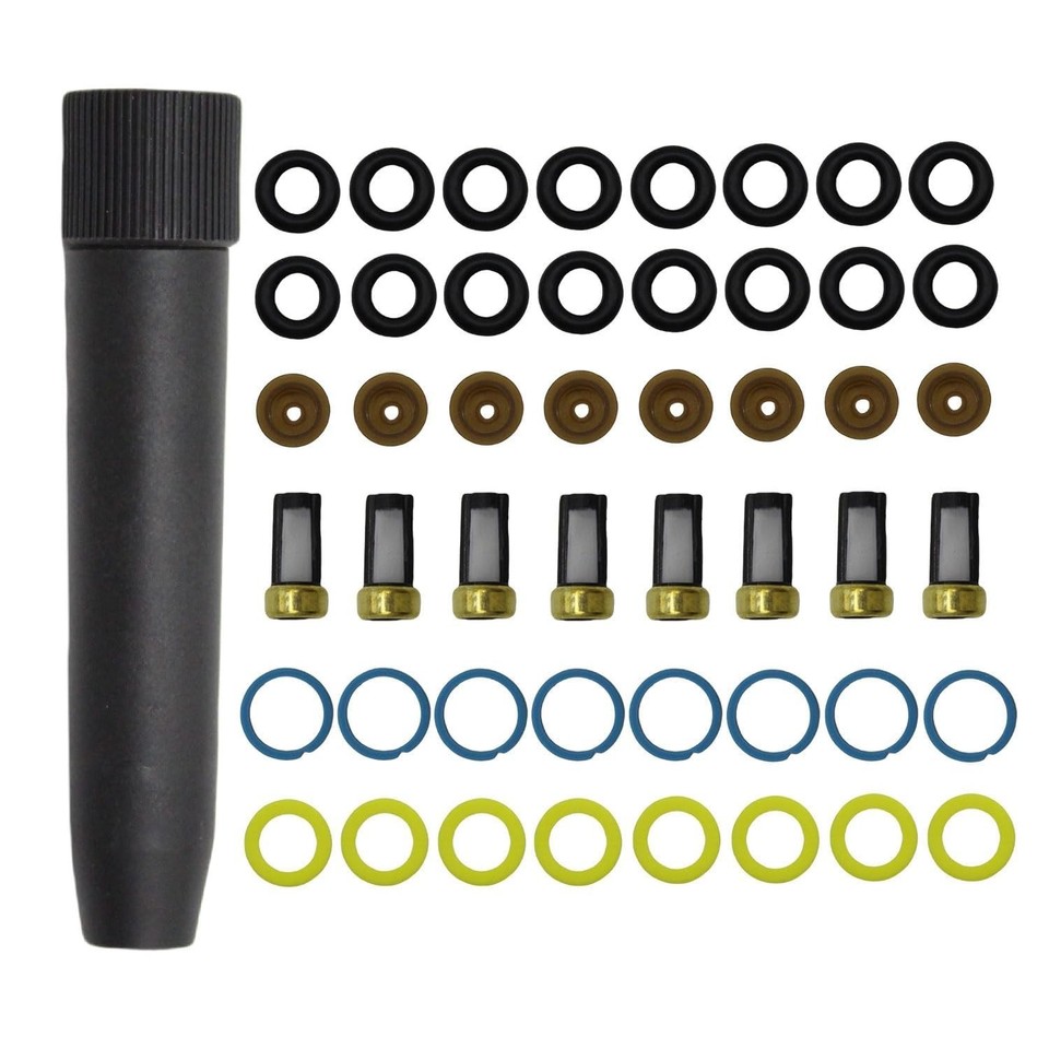 Fuel Injector Node Set Universal Fuel Injector Seal Kit - 8 Piece Repair Set for Efficient ...