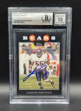 LANCE BRIGGS signed autographed 2008 TOPPS BEARS #6 w/ COA BECKETT AUTO 10 GRADE