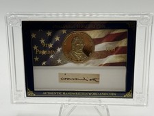 William Henry Harrison 9th Pres COIN & HANDWRITTEN WORD /60 A Word From POTUS
