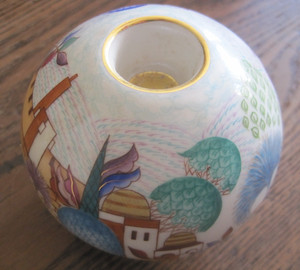 Zvezdin's Workshop USSR "Golden Jerusalem" Porcelain CANDLEHOLDER
