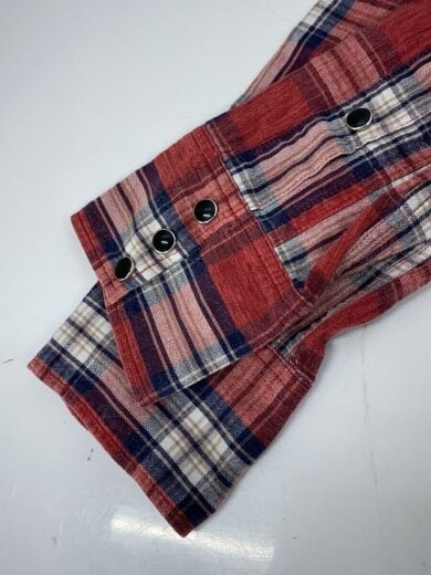 Camicia western a quadri SAINT LAURENT taglia L cotone rosso check Y843R 6141