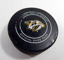2018 Nashville Predators Vs. Anaheim Ducks Game Used Black Puck DP61279