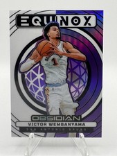 2024 VICTOR WEMBANYAMA Panini Obsidian Equinox #18 Purple Electric Etch /75
