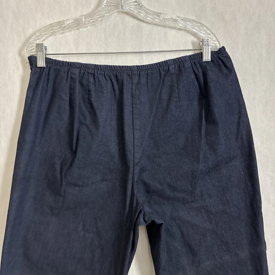 NUEVO Pantalón al tobillo ajustado de mezclilla azul lavado oscuro talla XL Eileen Fisher para mujer Foto 4 de 4