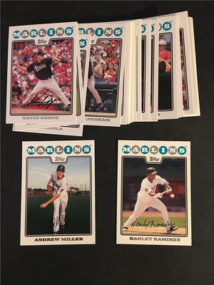 2008 Topps Florida Marlins Team Set Series 1 2 Update 36 Cards