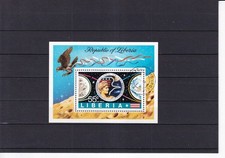 SA31e Liberia 1973  Apollo 17 Space Mission used minisheet
